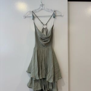 Princess Polly Sage Backless Dress